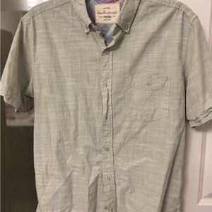 Weatherproof Light Green Casual Button Down Shirt